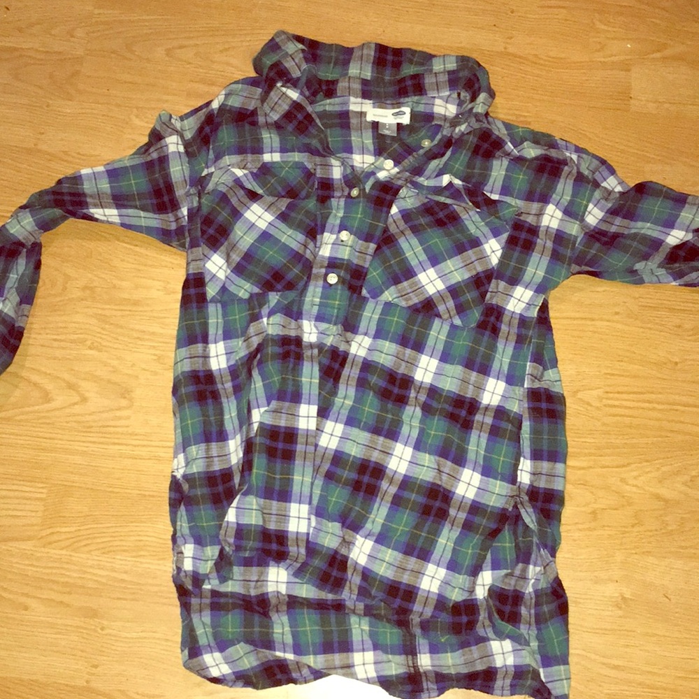 Plaid tunic top